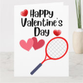 TENNIS Valentijnsdag voor speler met liefde Kaart (Voorkant)