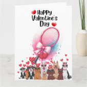 TENNIS-Valentijnsdag voor speler met liefde Kaart (Voorkant)