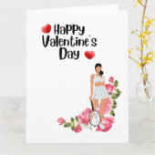 TENNIS Valentijnsdag voor speler met liefde     Kaart (Gele Bloem)