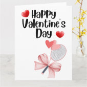 TENNIS-Valentijnsdag voor speler met liefde Kaart (Gele Bloem)