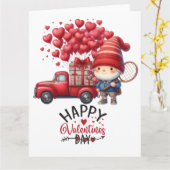 TENNIS Valentijnsdag voor speler met liefde Kaart (Gele Bloem)