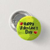 TENNIS-Valentijnsdag voor speler met liefde Ronde Button 3,2 Cm (Voorkant /achterkant)
