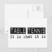 Tennis van tabel is briefkaart (Voorkant / Achterkant)