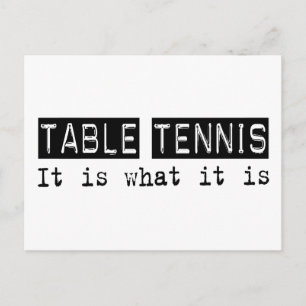 Tennis van tabel is briefkaart