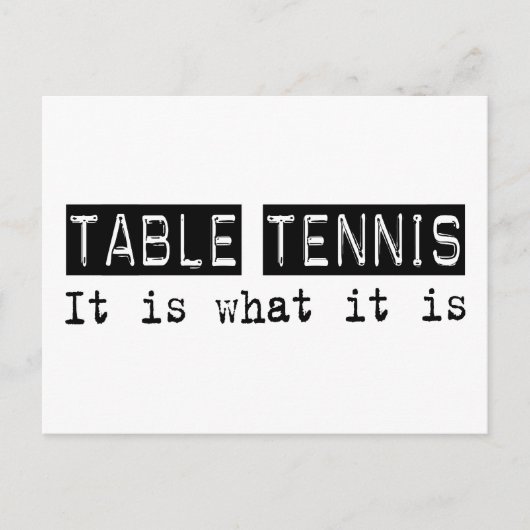 Tennis van tabel is briefkaart (Voorkant)