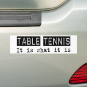 Tennis van tabel is bumpersticker (Op auto)