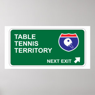 Tennis van tabel Volgende uitgang Poster