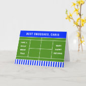 Tennis Verjaardag Kaart (Gele Bloem)