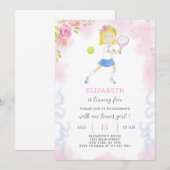 Tennis Verjaardag Uitnodiging (Voorkant / Achterkant)