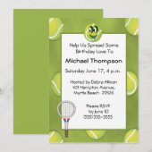 Tennis Verjaardag Uitnodigingen (Voorkant / Achterkant)