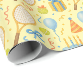 Tennis verjaardagsfeest voor tennisspeler papier