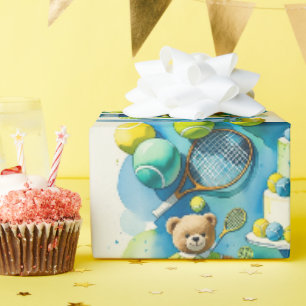 Tennis verjaardagsfeest voor tennisspeler papier