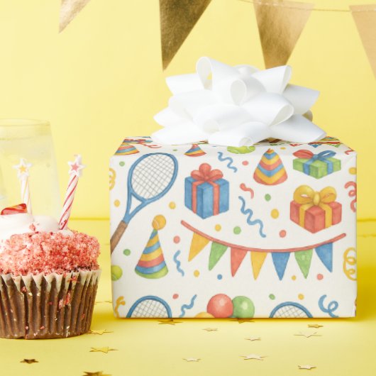 Tennis verjaardagsfeest voor tennisspeler papier (Verjaardagsfeest)