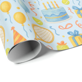 Tennis verjaardagsfeest voor tennisspeler papier