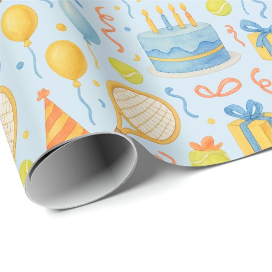 Tennis verjaardagsfeest voor tennisspeler papier (Rol Hoek)