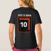 Tennis verjaardagsfeestje eregast t-shirt (Achterkant)