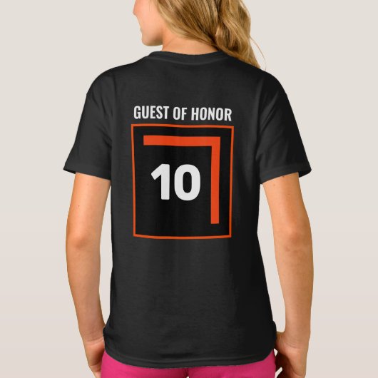 Tennis verjaardagsfeestje eregast t-shirt (Achterkant)