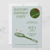 Tennis verjaardagsfeestje kaart (Voorkant)