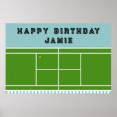 Tennis verjaardagsfeestje poster (Voorkant)