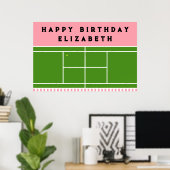 Tennis verjaardagsfeestje poster (Thuiskantoor)