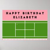 Tennis verjaardagsfeestje poster (Voorkant)