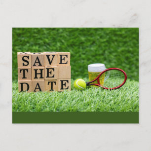 Tennis Verjaardagsfeestje  Save the Date uitnodigi Briefkaart