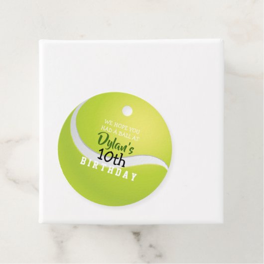 TENNIS Verjaardagsuitnodigingsgeschenk Neem mee na Bedankjes Labels (In situ)