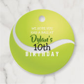 TENNIS Verjaardagsuitnodigingsgeschenk Neem mee na Bedankjes Labels (Voorkant)