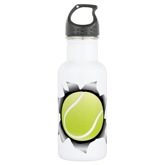 tennis via metaalplaat waterfles (Voorkant)