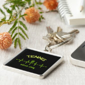 Tennis vibes alleen sleutelhanger ontwerp (Zijkant)