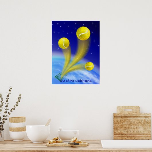 Tennis Victory, gepersonaliseerd Poster (Keuken)