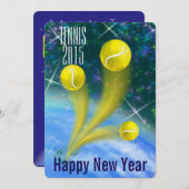 Tennis Victory nieuwjaarsfeest Kaart (Voorkant / Achterkant)