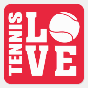 Tennis Vierkante Sticker