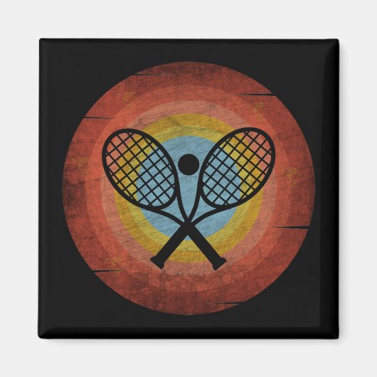 TENNIS VINTAGE MAGNEET (Voorkant)