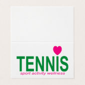 Tennis Visitekaartje (Buitenkant ongevouwen)