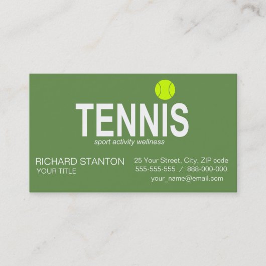 Tennis Visitekaartje (Voorkant)