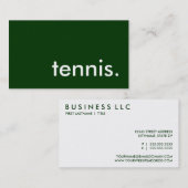 tennis. visitekaartje (Voorkant / Achterkant)