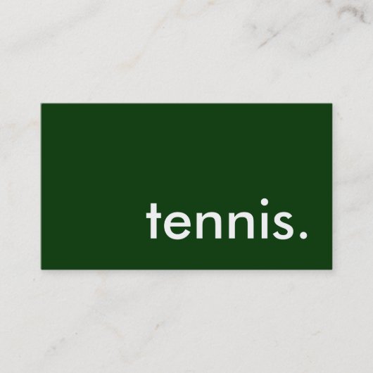 tennis. visitekaartje (Voorkant)