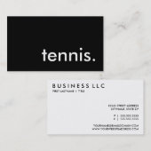 tennis. visitekaartje (Voorkant / Achterkant)