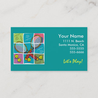 Tennis-visitekaartje Contactkaartje