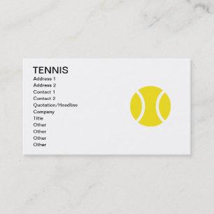 Tennis visitekaartje sjabloon