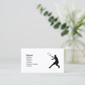 Tennis visitekaartjes |  ontwerp (Staand voorkant)