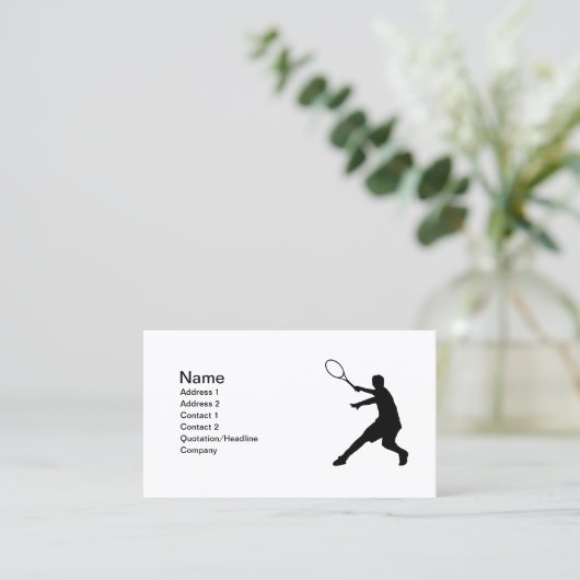 Tennis visitekaartjes |  ontwerp (Staand voorkant)