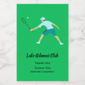 Tennis Voedselcontainer Etiket (Enkel label)