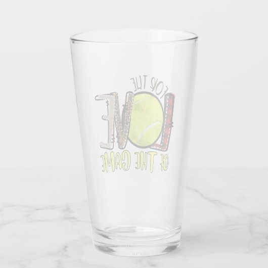 Tennis voor de liefde van het spel glas (Achterkant)