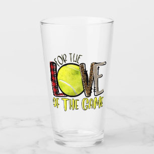 Tennis voor de liefde van het spel glas