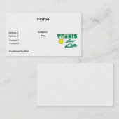 tennis voor het leven tekst ontwerp visitekaartje (Voorkant / Achterkant)