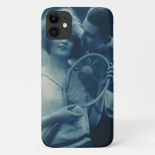 Tennis voor sportieve Vintage liefde en romantiek iPhone 11 Hoesje