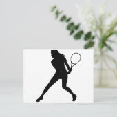 Tennis voor vrouwen briefkaart (Staand voorkant)