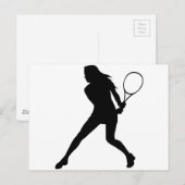 Tennis voor vrouwen briefkaart (Voorkant / Achterkant)